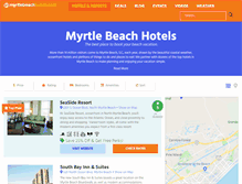 Tablet Screenshot of myrtlebeachhotels.com